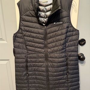 Columbia Black Long Quilted Vest
